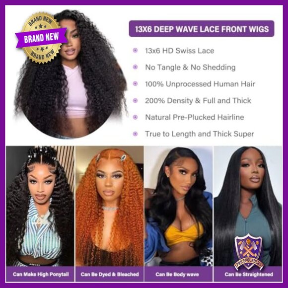 30 Inch Deep Wave Lace Front Wig Human Hair 13x6 HD Glueless Pre Plucked main image 6